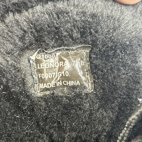 Coach Leonora Black Patent Leather Shearling Snow Boots Women’s 7.5B - Picture 5 of 7